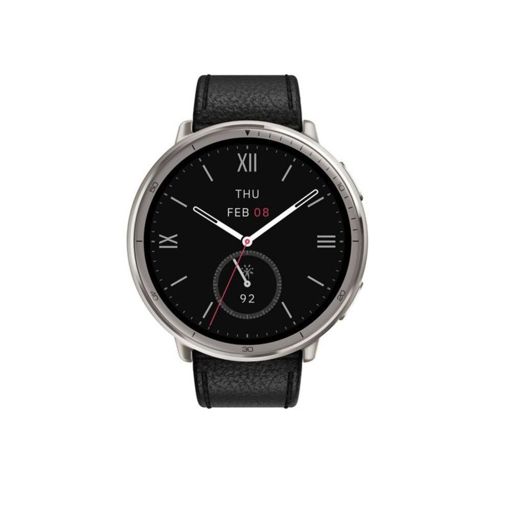 Active 2 Round Smartwatch Black Leather
